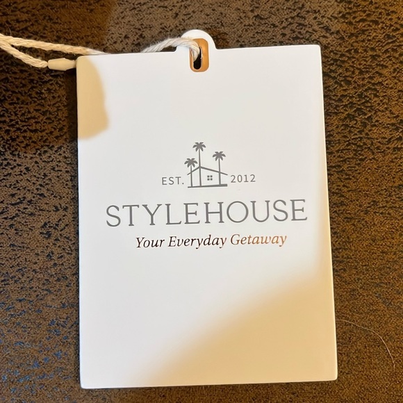 Stylehouse | βIn My Self-Care Eraβ Striped Embroidered Pillow - Picture 6 of 6